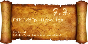 Fülöp Hippolita névjegykártya
